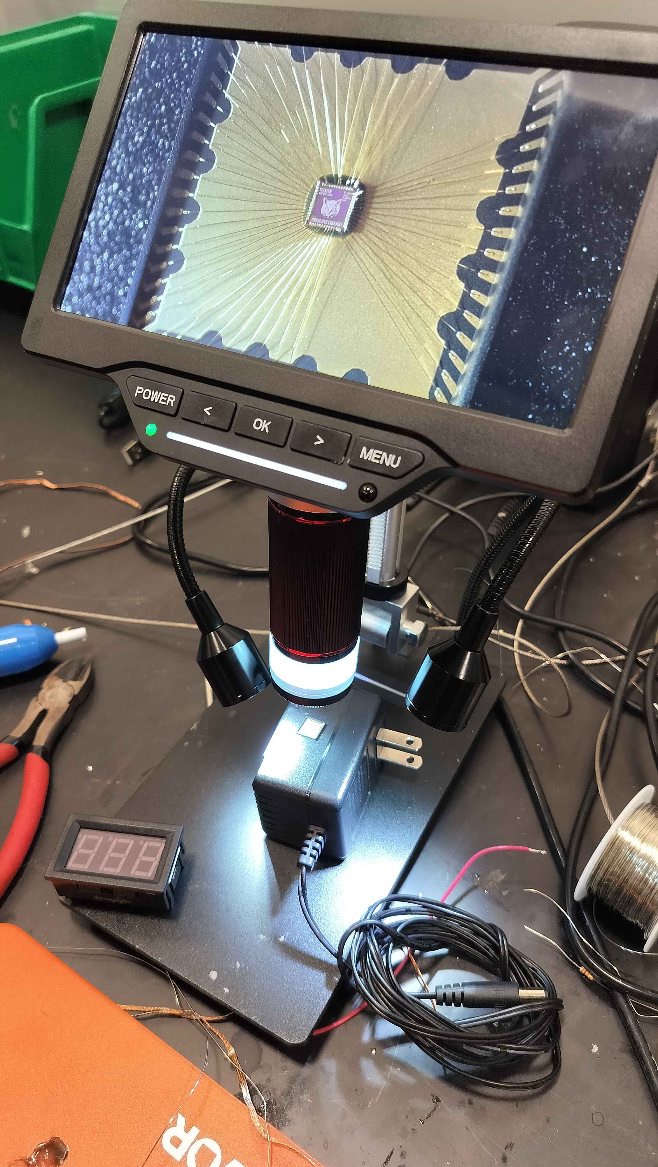 Dieshot under the digital microscope
