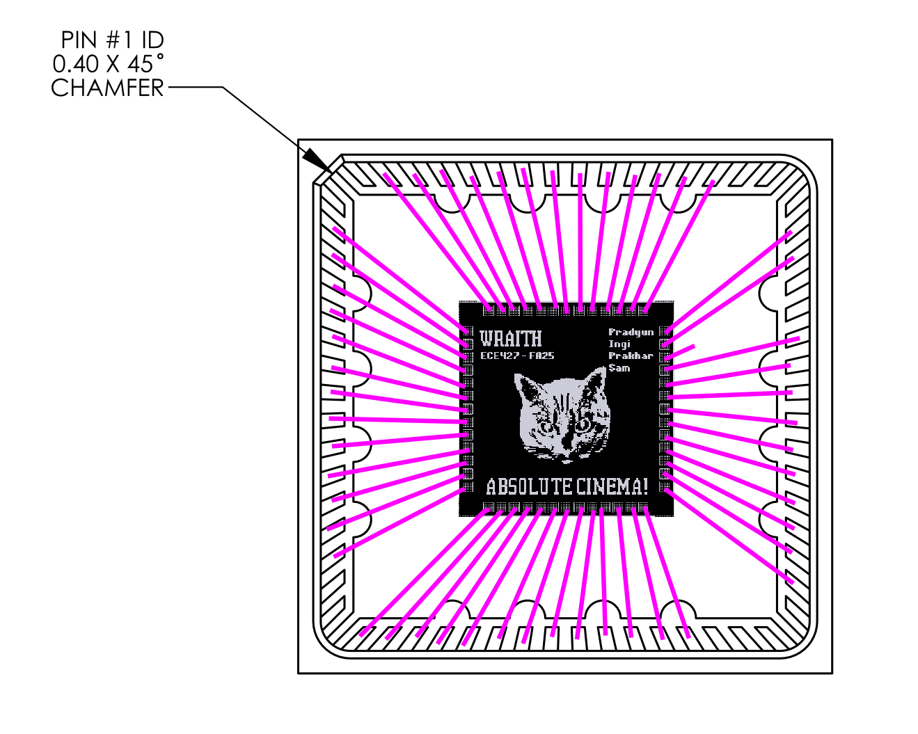QFN64 9mm package diagram
